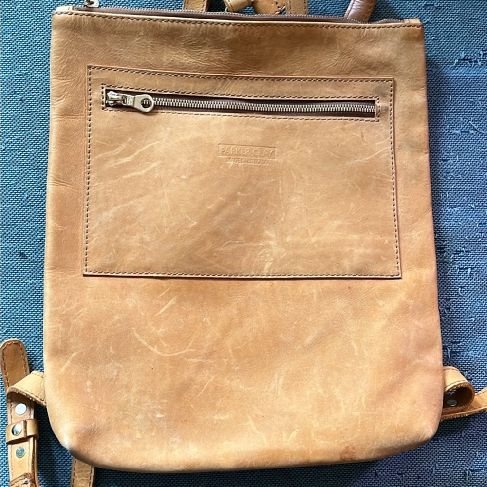 Elegant Parker Clay Miramar Tan Leather Backpack